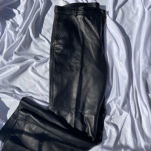 DANIER designer leather trousers / pants